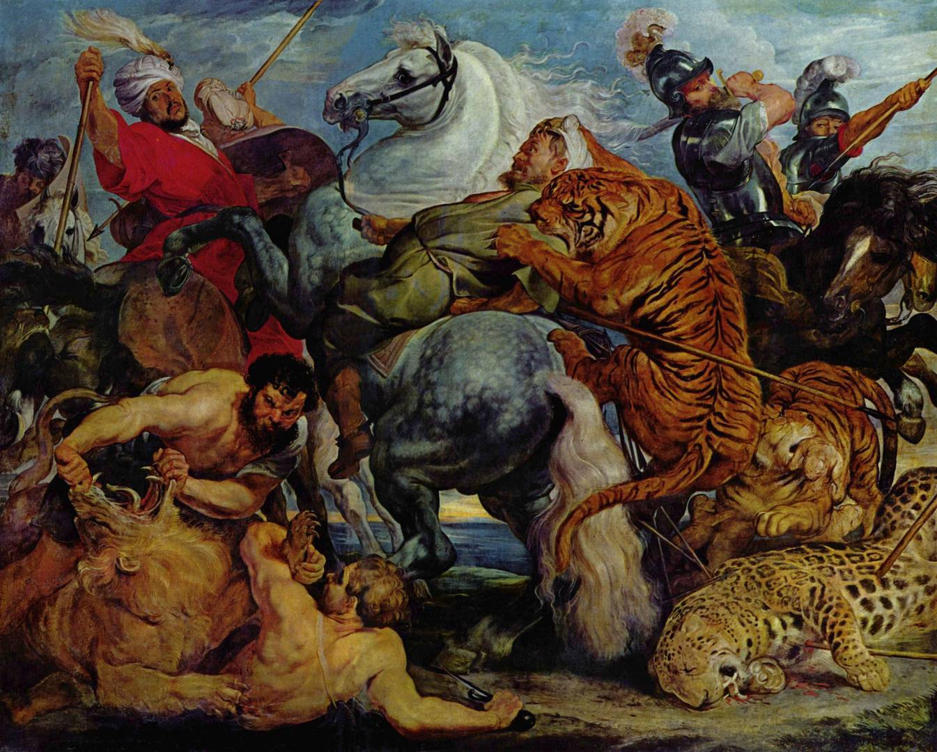 Питер Пауль Рубенс. Охота на тигров. 1618