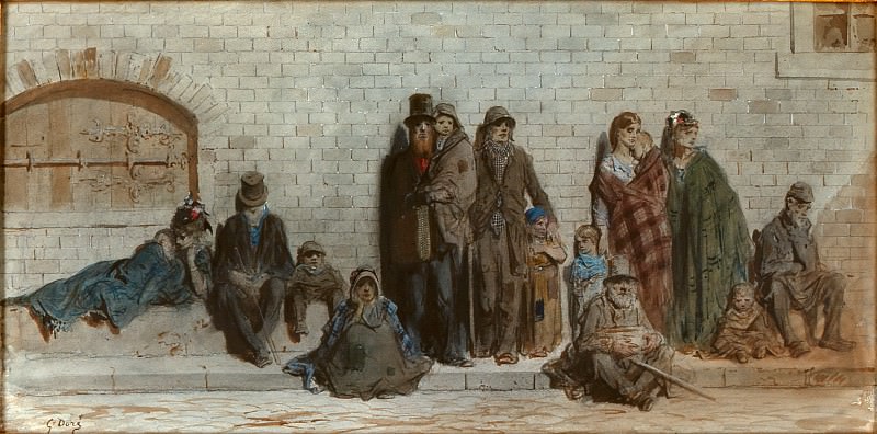 Гюстав Доре. На улице Лондона. 1872