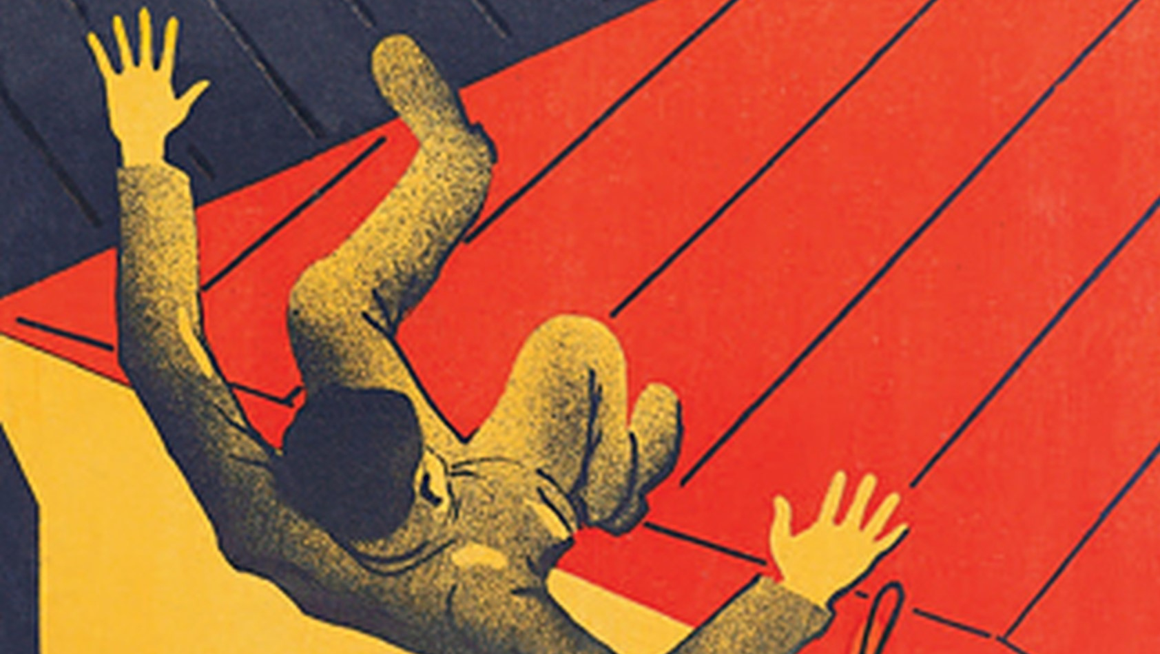 Советский плакат по технике безопасности (фрагмент).