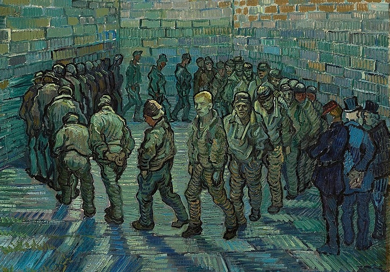 Винсент Ван Гог. Прогулка заключенных (фрагмент). 1890