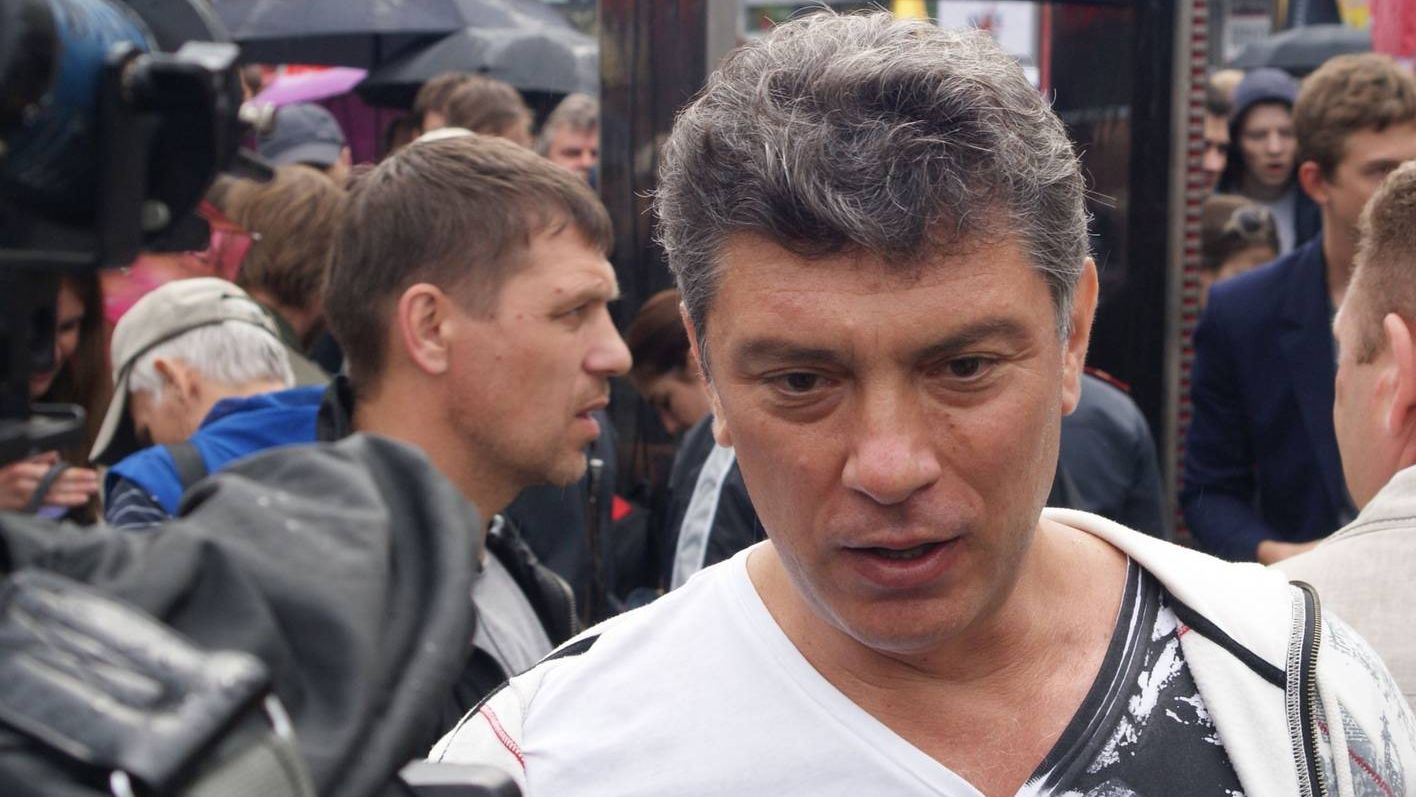 Борис Немцов на белоленточном марше