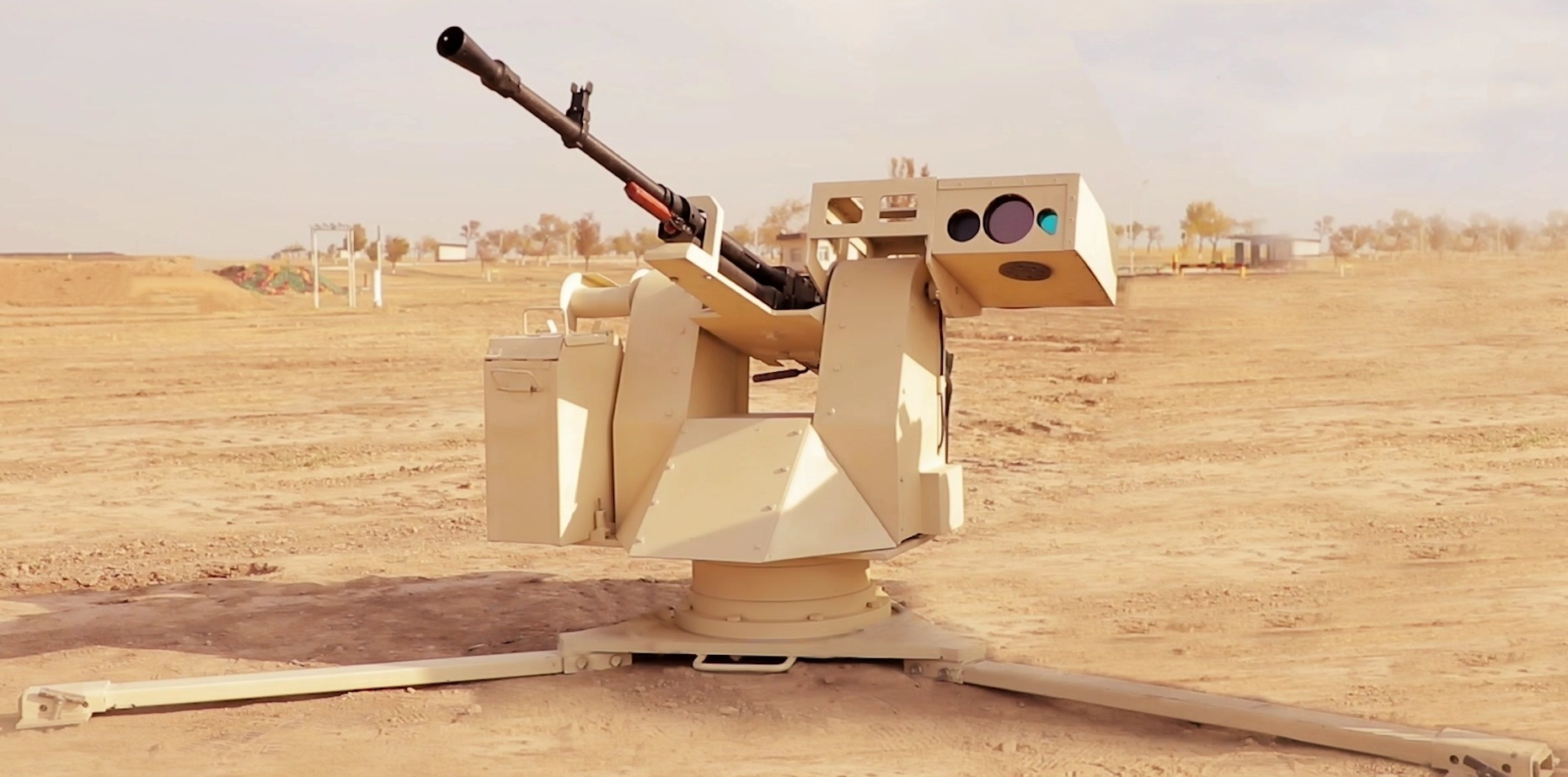 Дистанционный боевой модуль на базе крупнокалиберного пулемета «Утес», созданый в Узбекистане