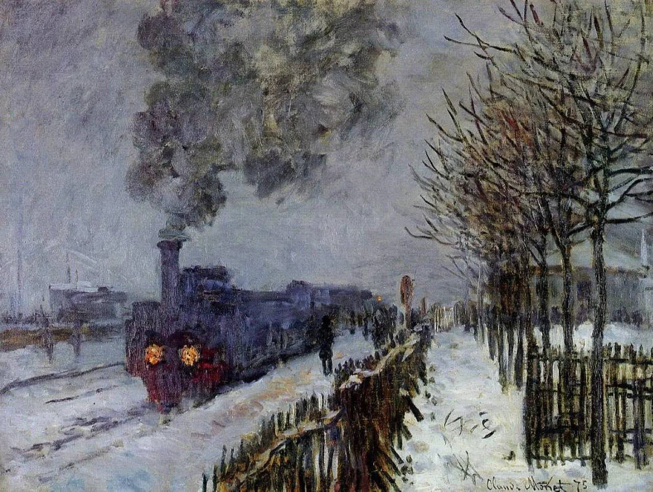 Клод Моне. Поезд в снегу. 1875