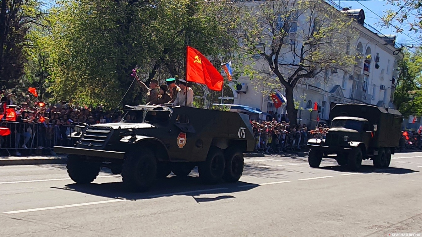 Военная техника на Параде Победы в Севастополе 