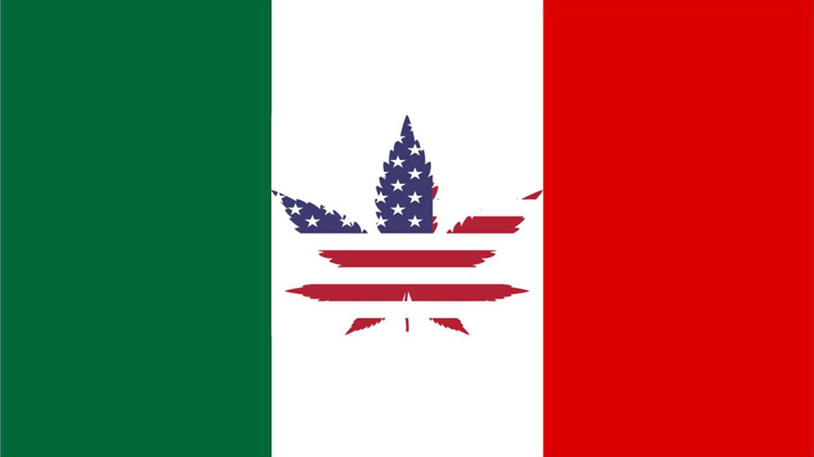 Флаг Мексики, США.