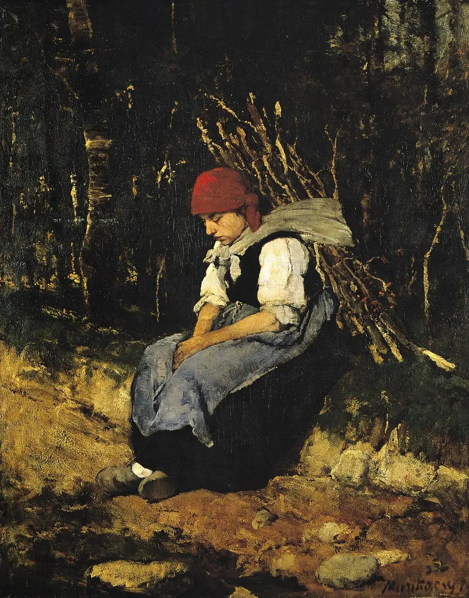 Михай Мункачи. Женщина, несущая хворост. 1873