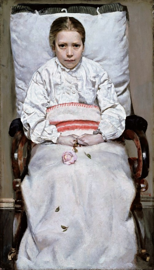 Кристиан Крог. Больная девочка. 1880