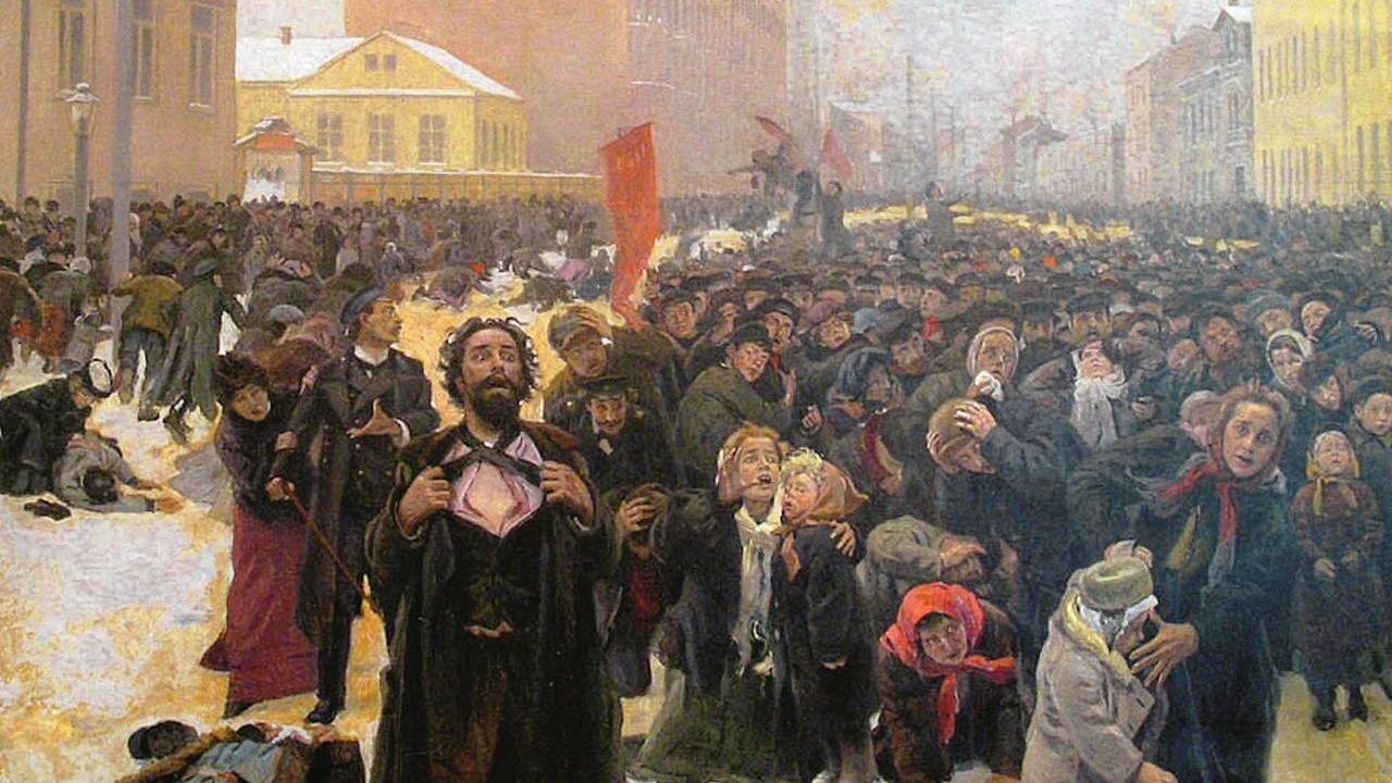 Картина «9 января 1905 г. на Васильевском острове»