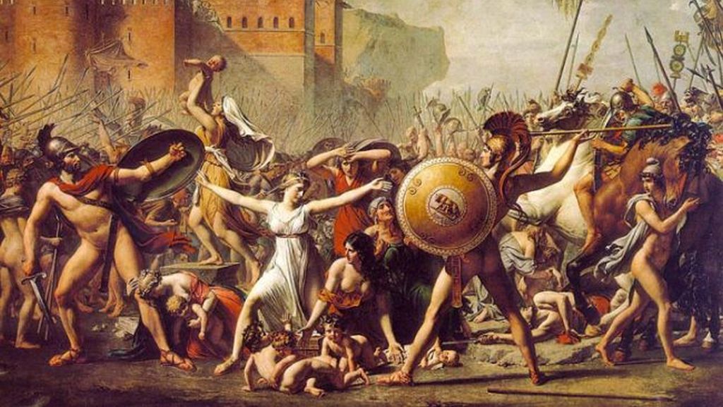 Давид Жак Луи. Сабинянки, останавливающие сражение между римлянами и сабинянами. 1799