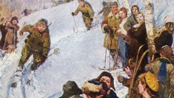 Виктор Дмитриевский. Лыжный кросс. 1959