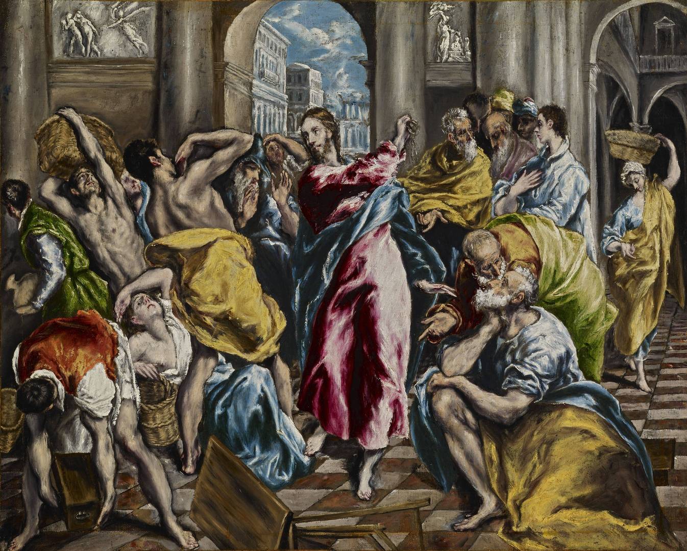 Эль Греко. Изгнание торгующих из храма. 1570