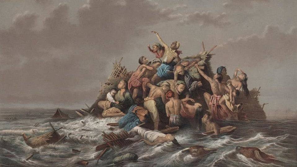 Раден Салех. Наводнение на острове Ява. 1876