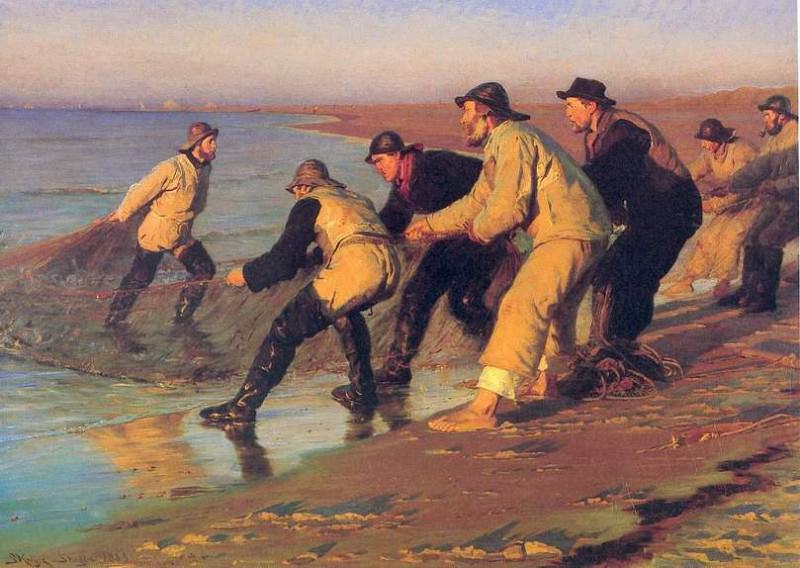 Педер Северин Крёйер. Рыбаки на берегу. 1883