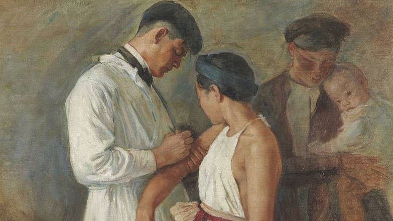 Виктор Тардьё. Вакцинация (фрагмент). 1923