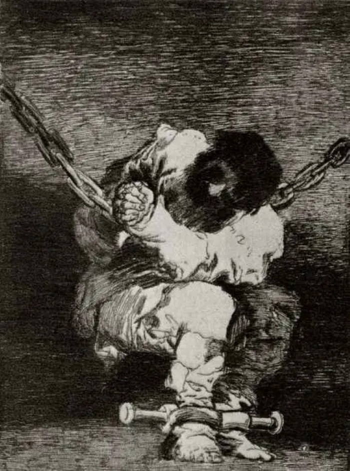 Франсиско Гойя. Узник (Плен как варварское преступление). 1814