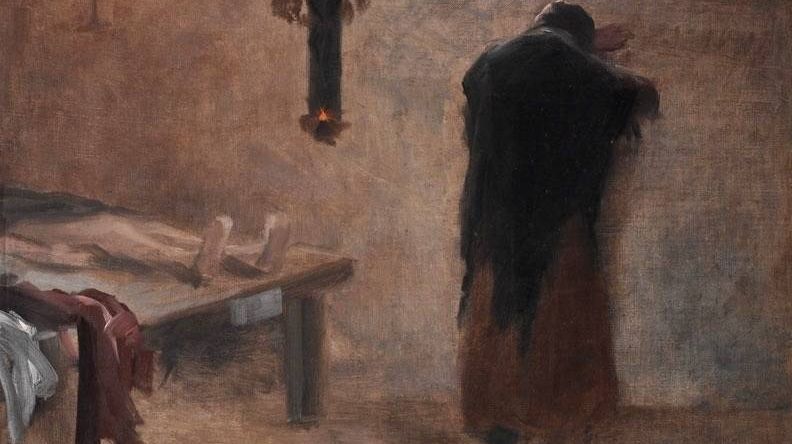 Якуб Шиканедер. В морге (фрагмент). 1885