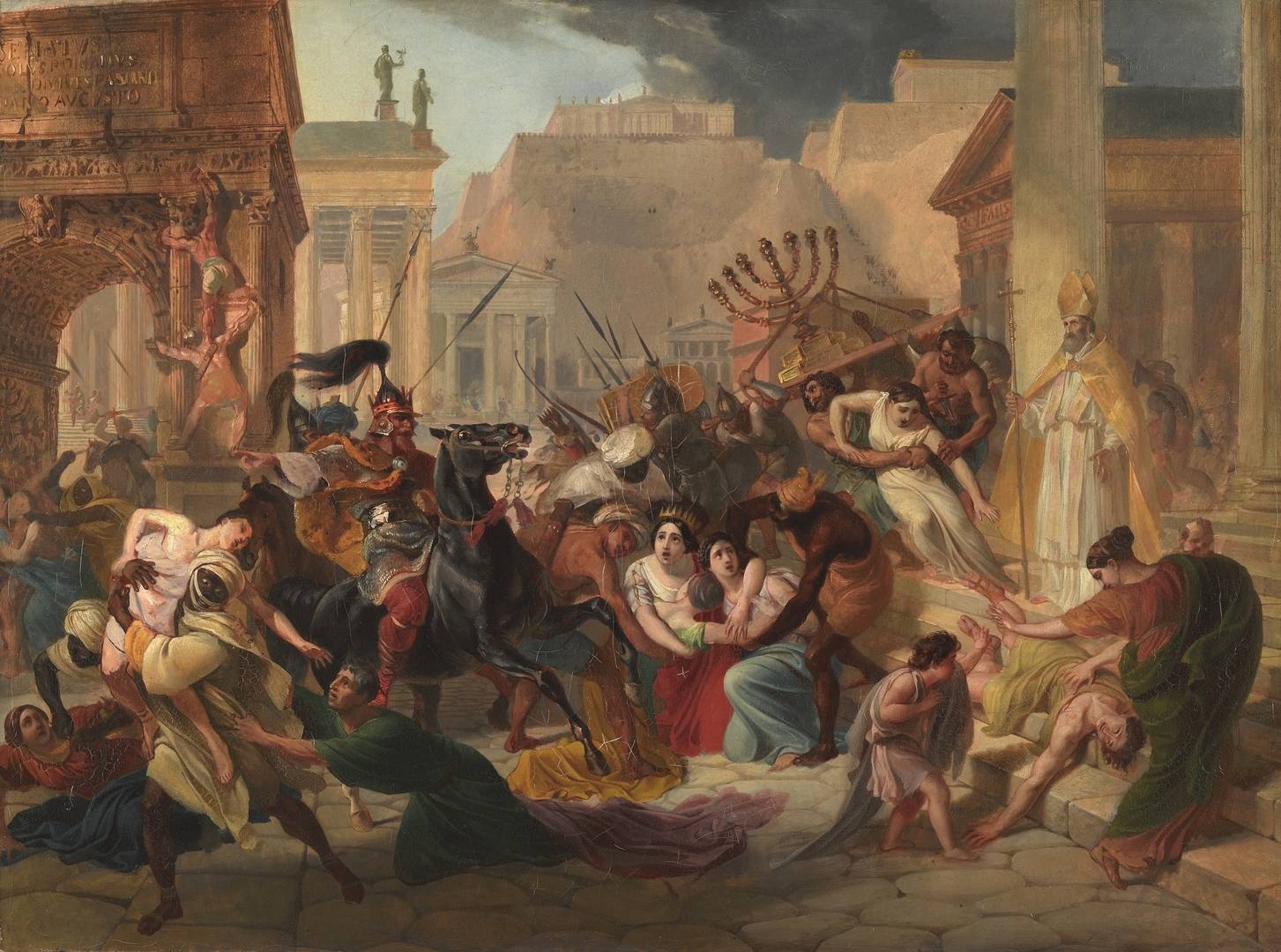 Карл Брюллов. Нашествие Гензериха на Рим. 1836