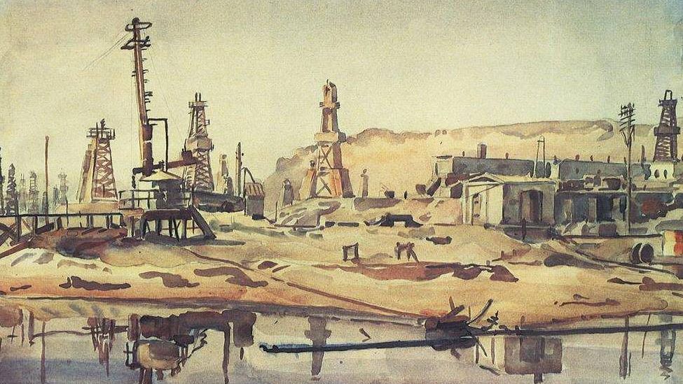 Константин Богаевский. Бакинские нефтяные промыслы. 1930-е