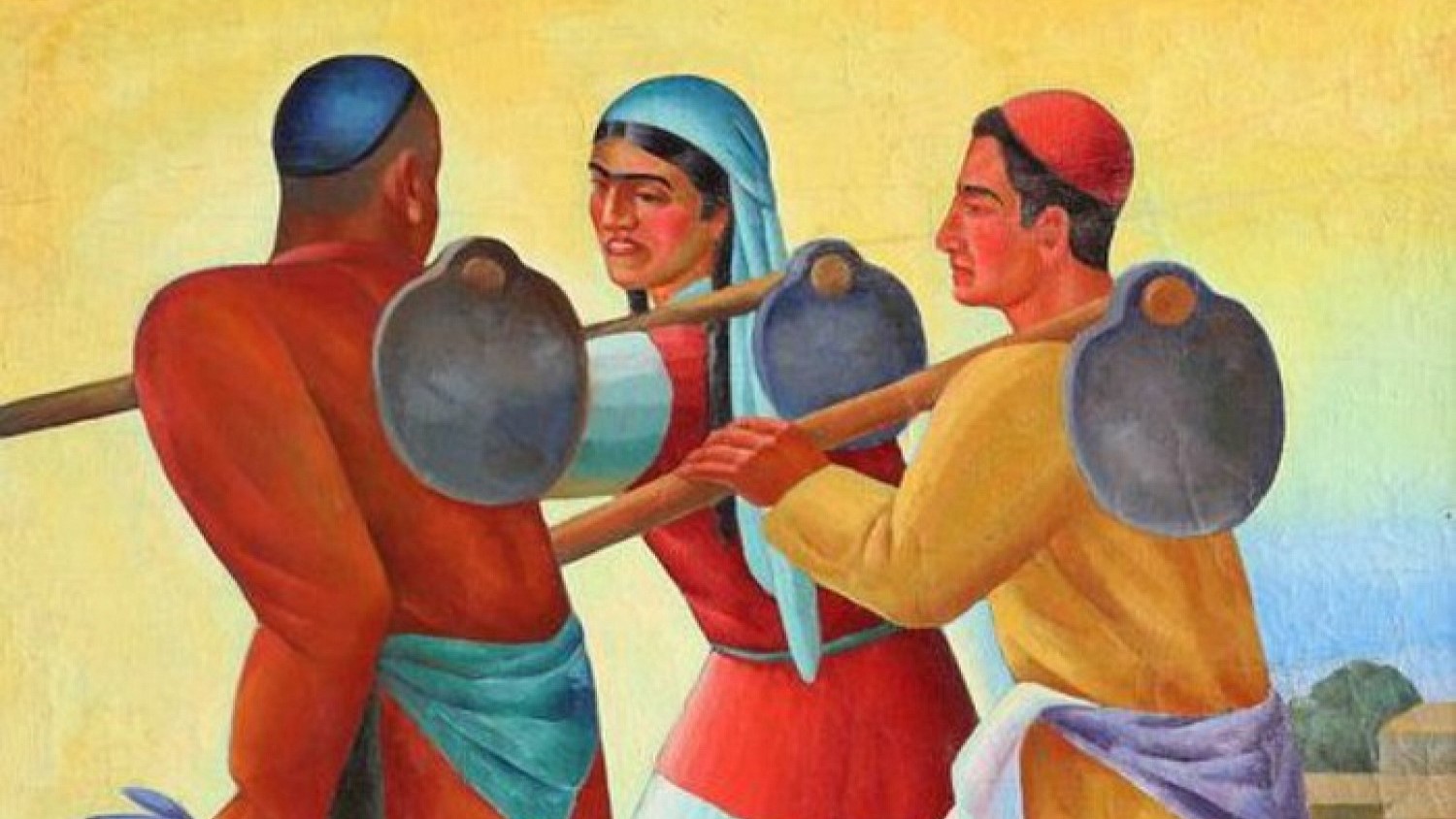 Николай Карахан. Выход на работу (фрагмент). 1934