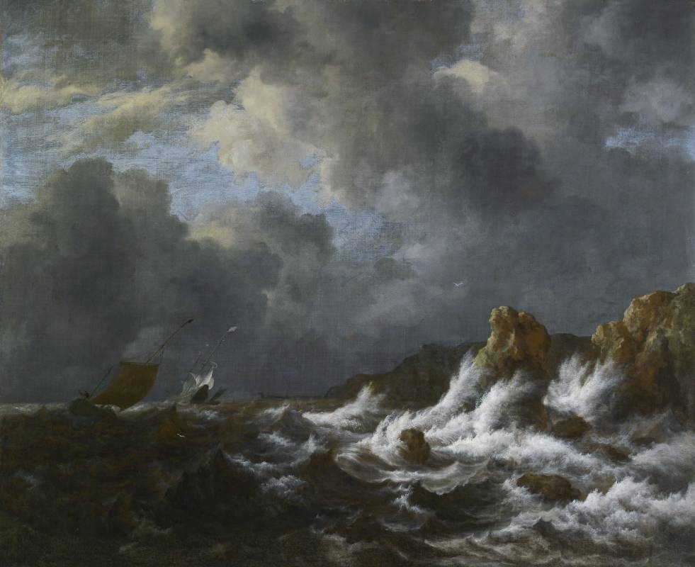 Якоб Исаакс ван Рейсдал. Штормовое море у побережья Норвегии. 1660-е