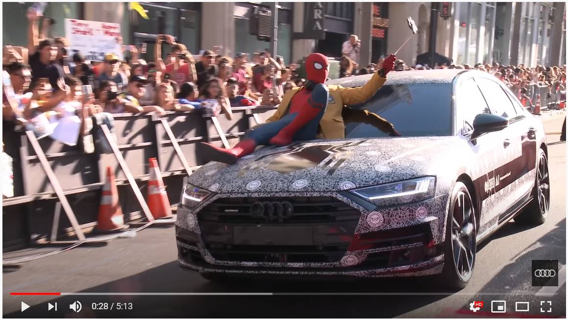 Человек-паук в рекламе Audi A8