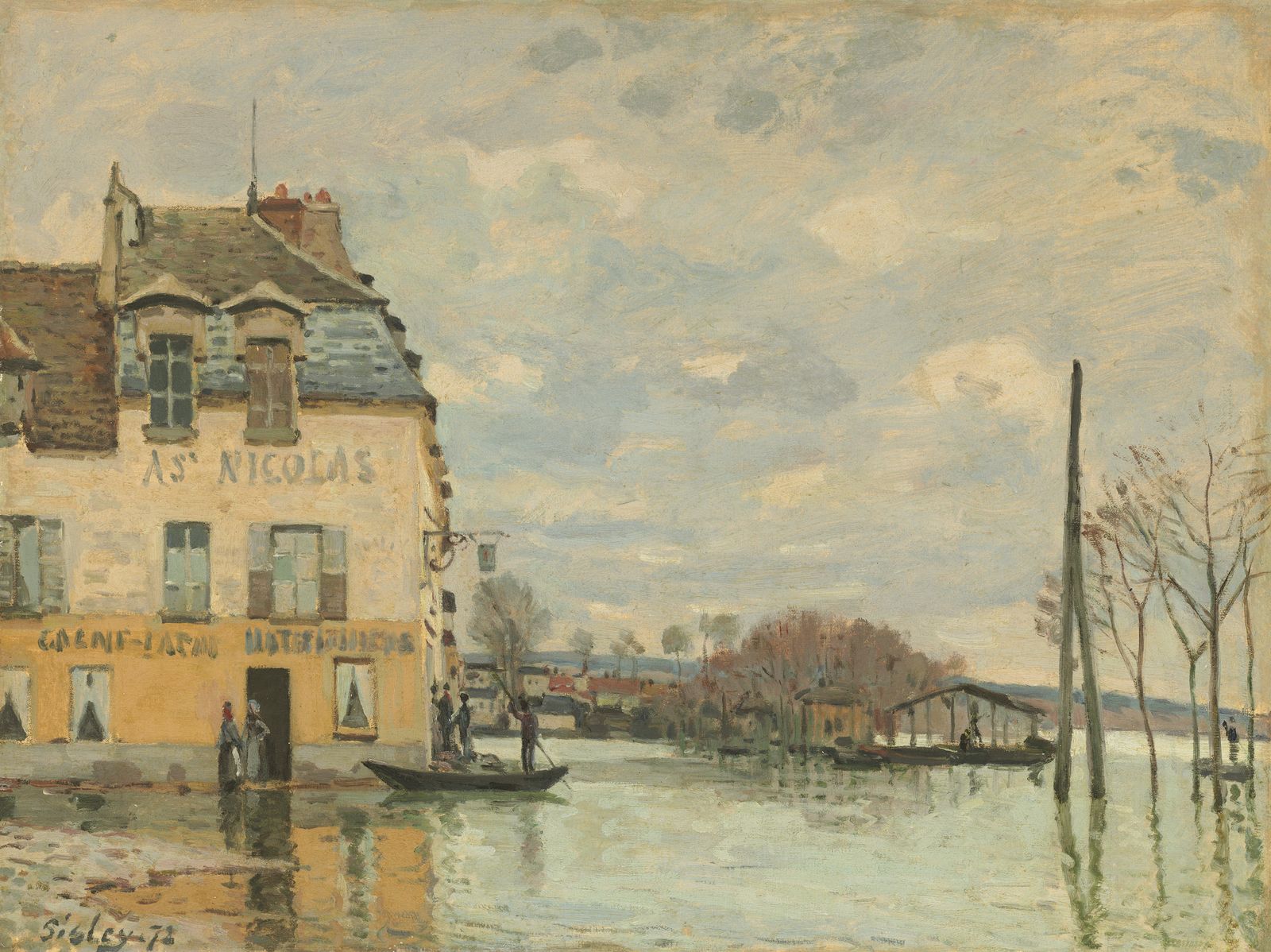 Альфред Сислей. Наводнение в Порт-Марли. 1872