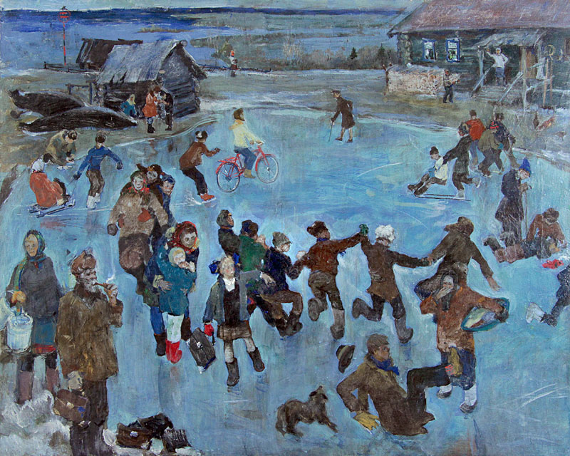 Лев Бурин. Первый лед. 1969
