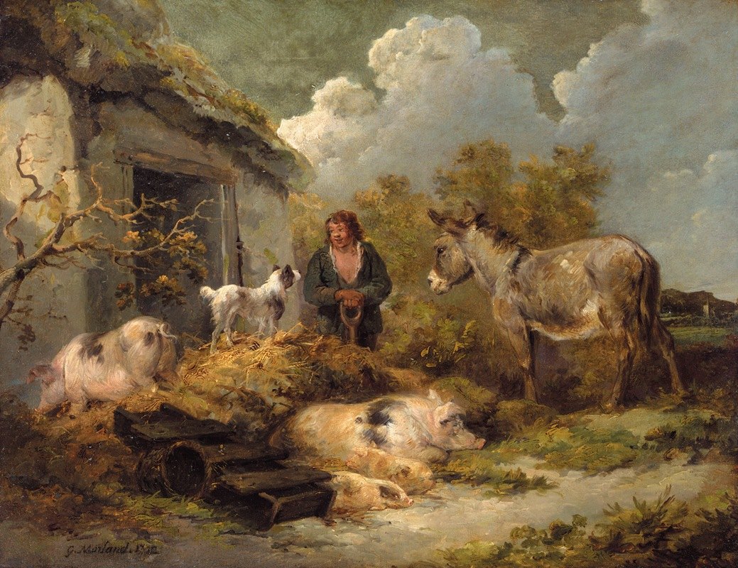 Джордж Морланд. На ферме. 1792