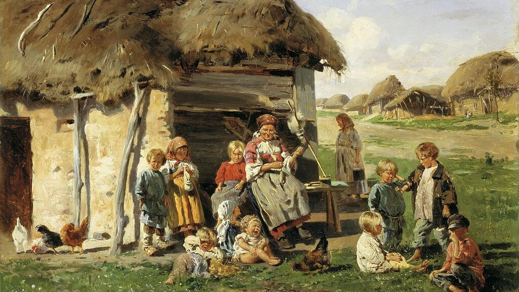 Владимир Маковский. Крестьянские дети. 1890год