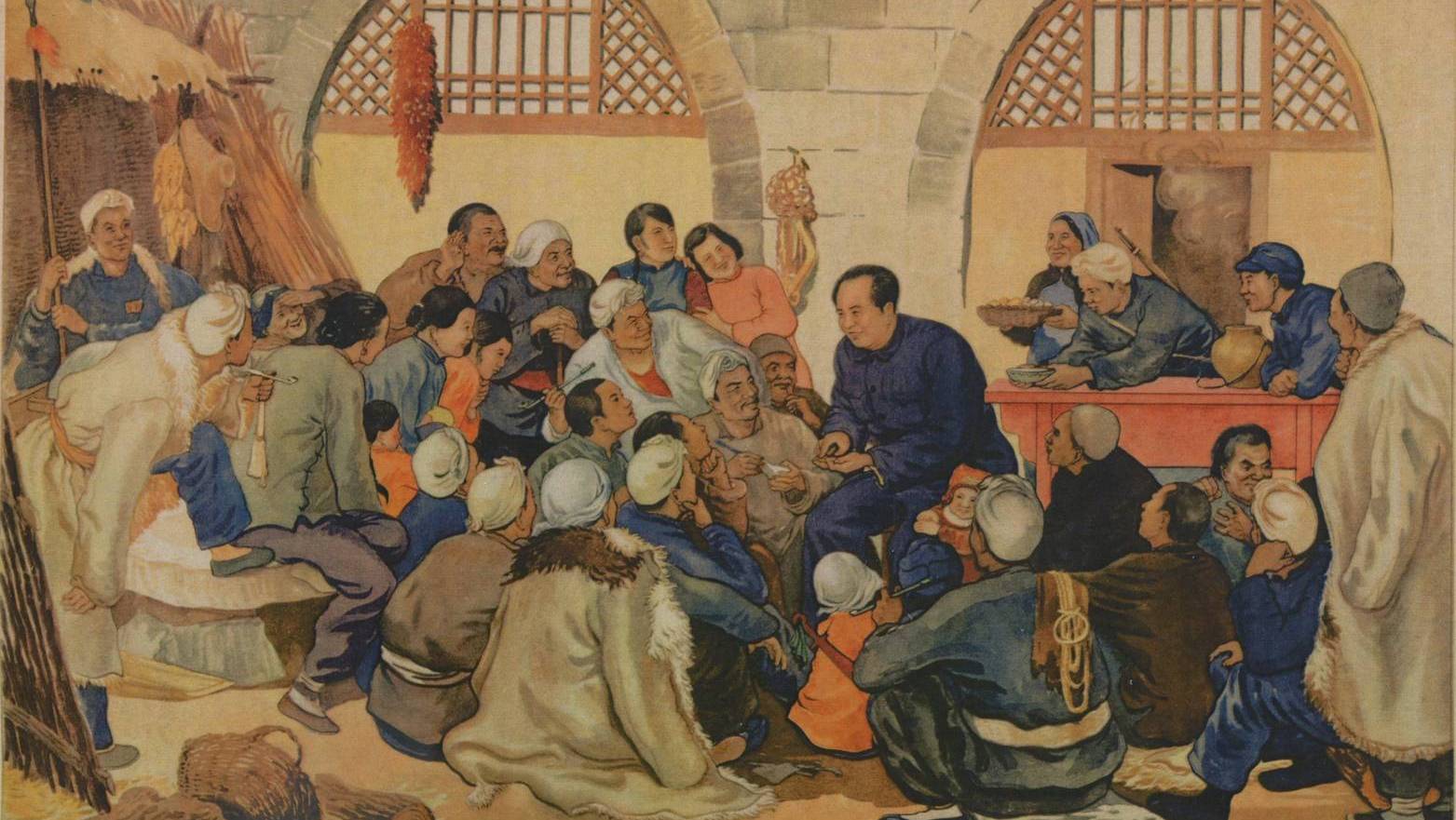 Гу Юань. Беседа Мао Цзэдуна с крестьянами. 1950