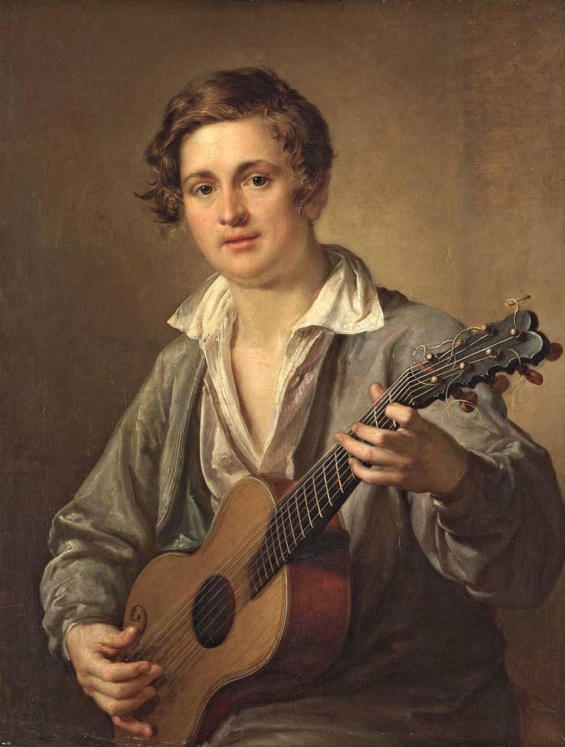 Василий Тропинин. Гитарист. 1823