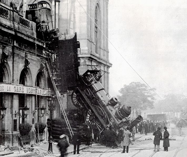 Крушение на вокзале Монпарнас 22 октября 1895 года, Париж, Франция