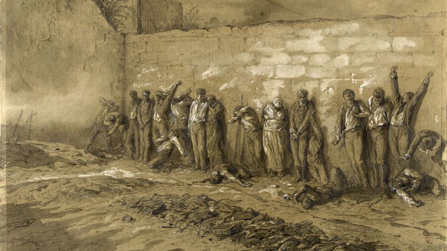 А. Даржу. Расстрел коммунаров на Пер-Лашез 28 мая 1871 года. Музей Карнавале, Париж
