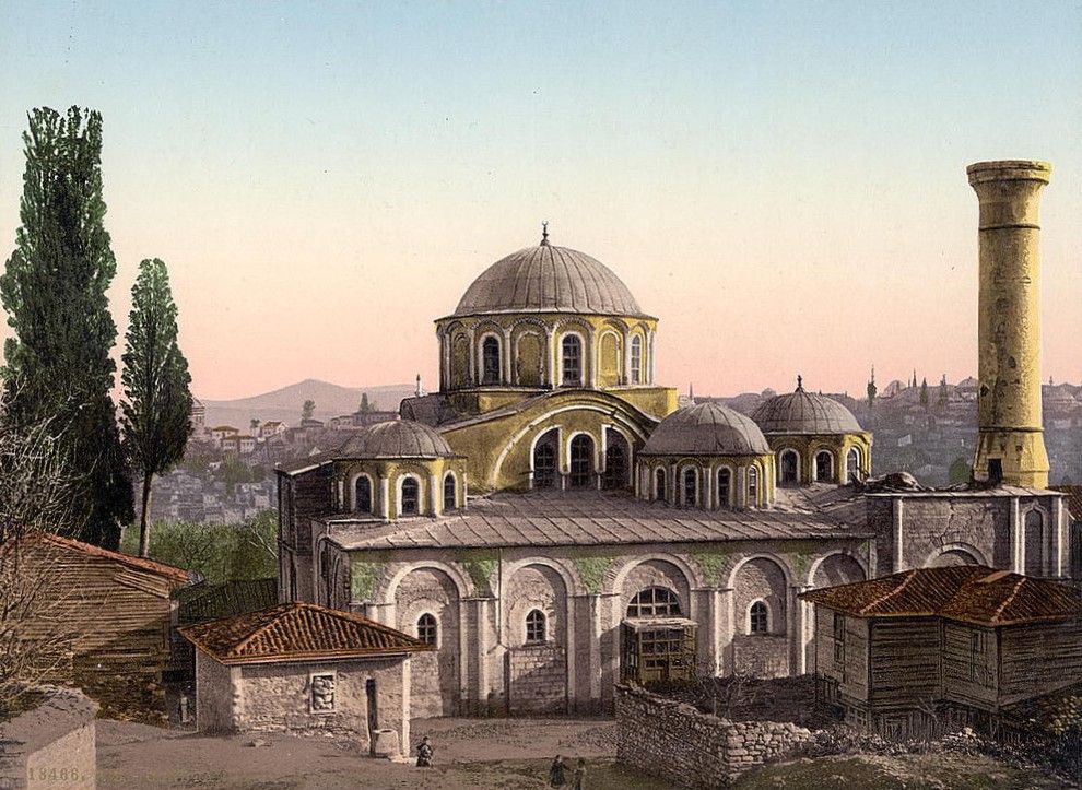 Фотохроматический снимок церкви (мечети) Хора. ок. 1900