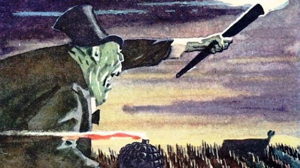 Поджигатель войны. Иллюстрация к повести А. Гайдара «Мальчиш-Кибальчиш». 1930-е