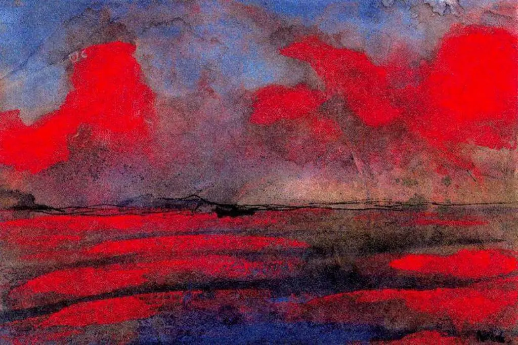 Эмиль Нольдке. Пейзаж в красном свете. 1867-1956
