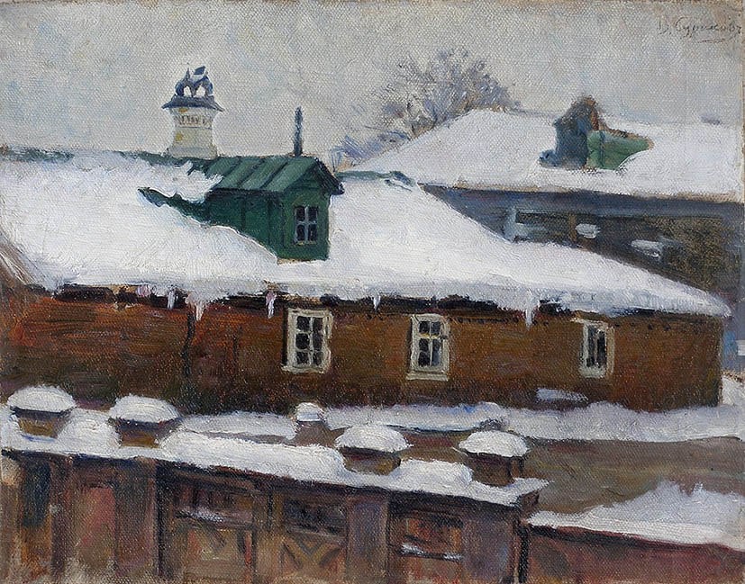 Василий Суриков. Крыши зимой. 1880-е