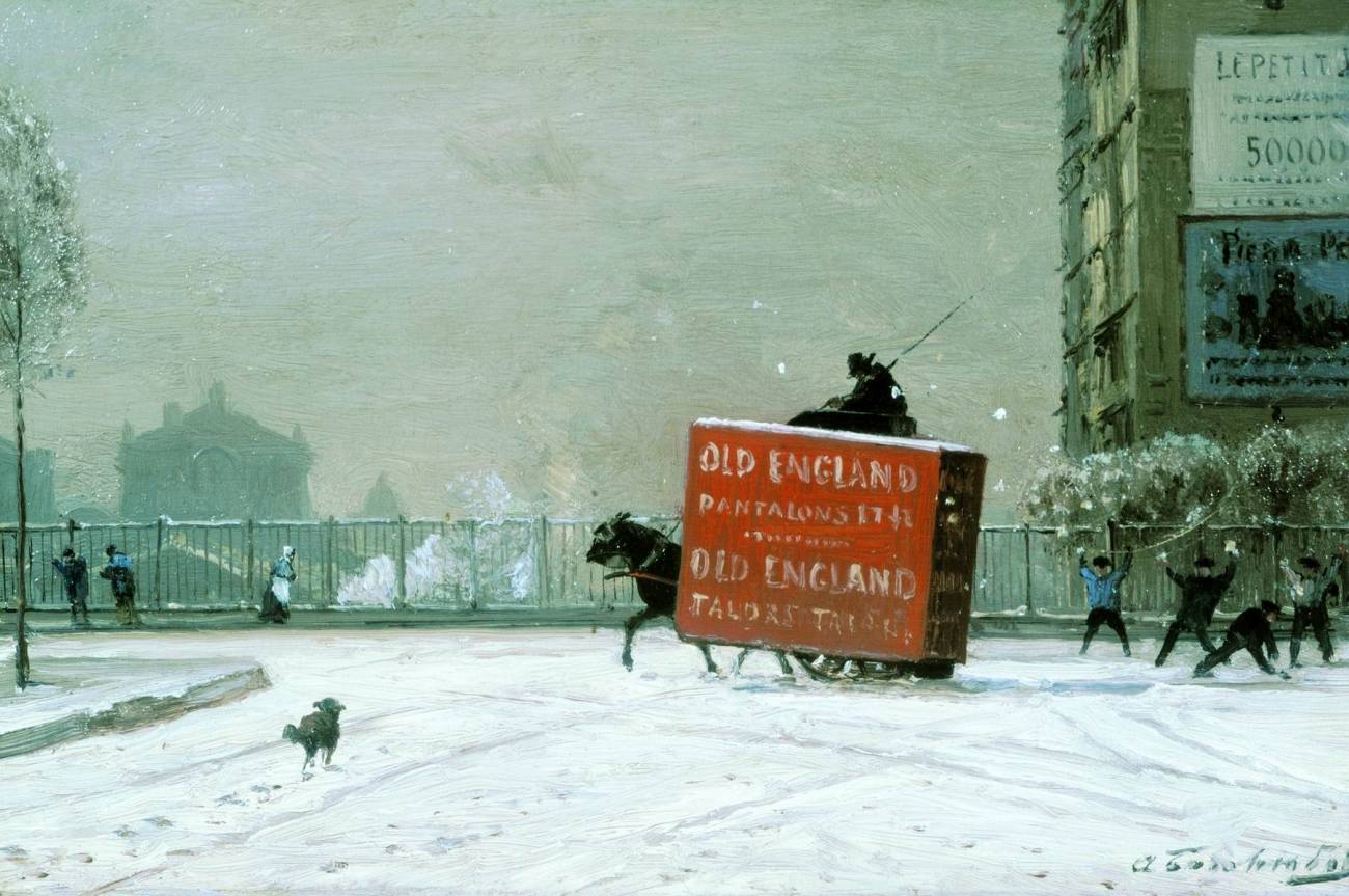 Алексей Боголюбов. Зима в Париже. 1870-е