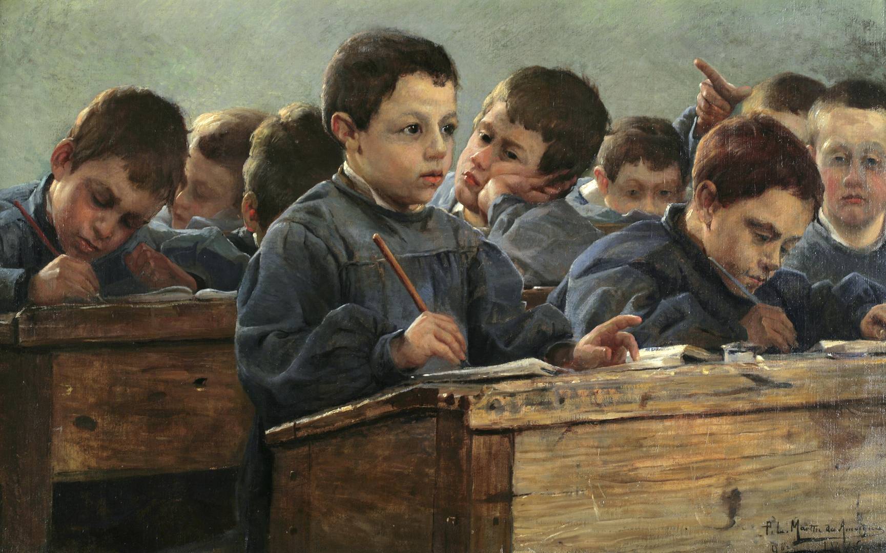 Жан-Поль Луи Мартен де Амуань. В классе. 1886