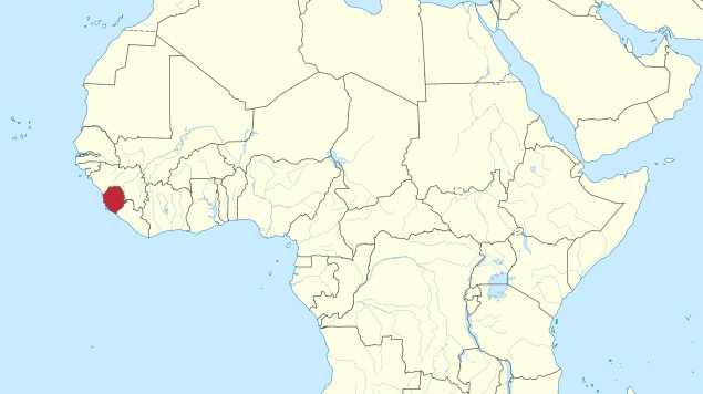 Сьерра-Леоне на карте Африки
