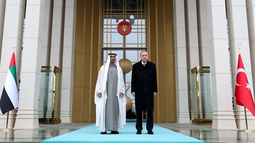 Наследный принц ОАЭ и президент Турции