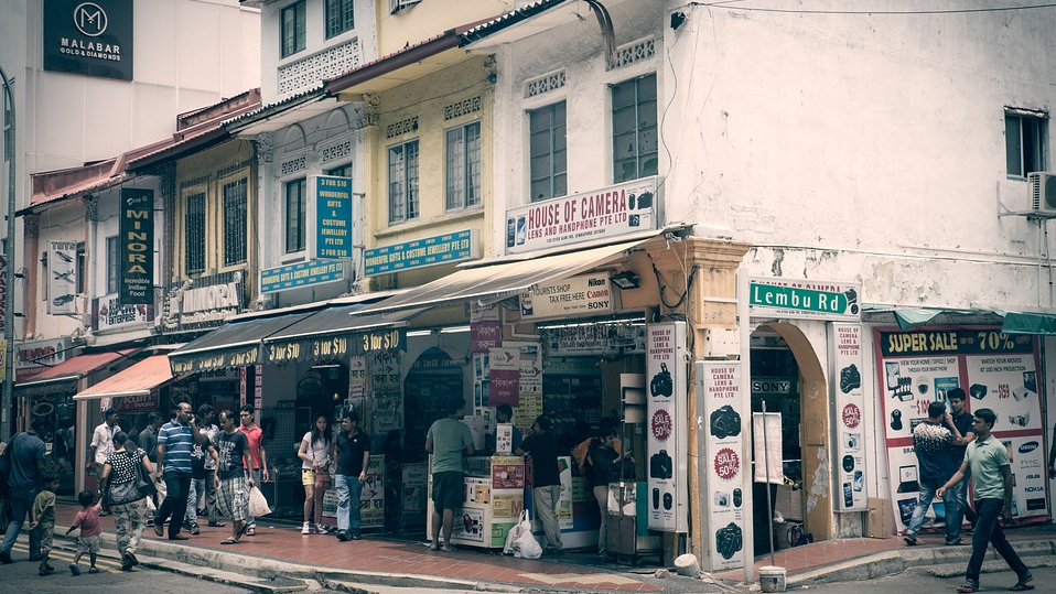 Уличная торговля. Сингапур