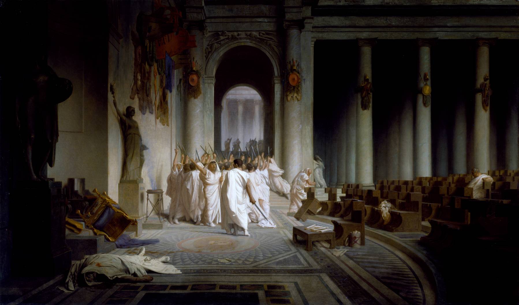 Жан-Леон Жером. Смерть Цезаря. 1858—1867