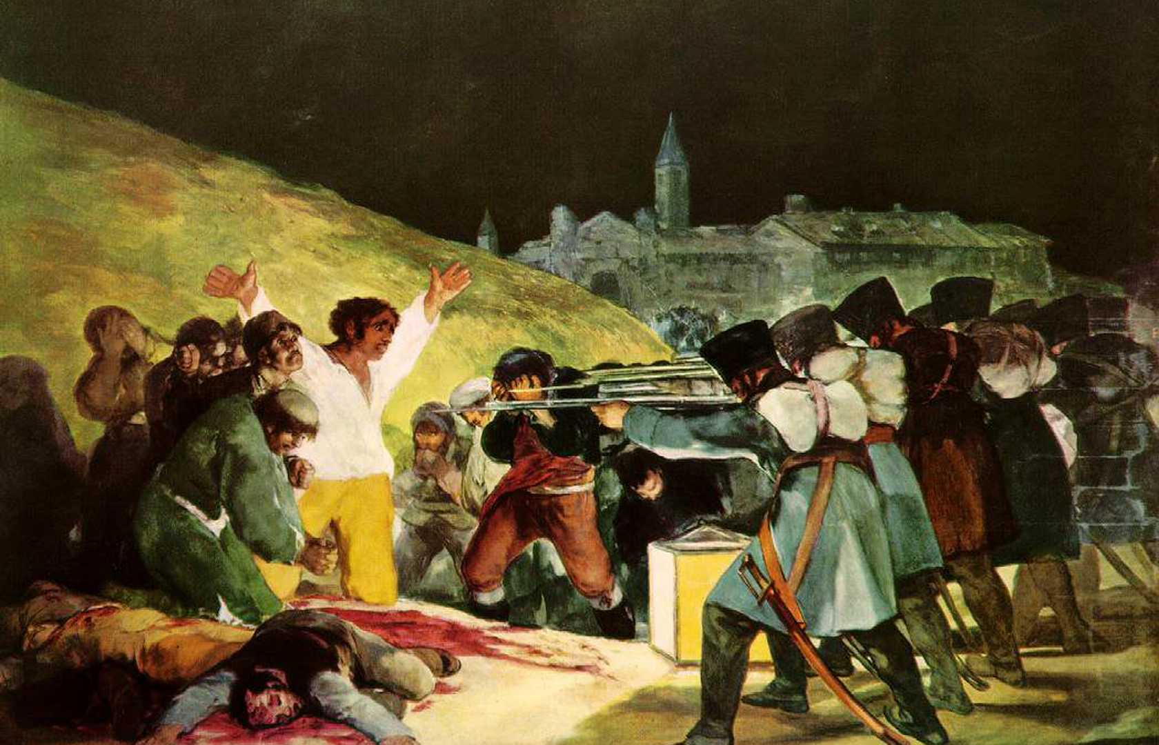 Франсиско де Гойя. Нападение разбойников (фрагмент). 1793-1794