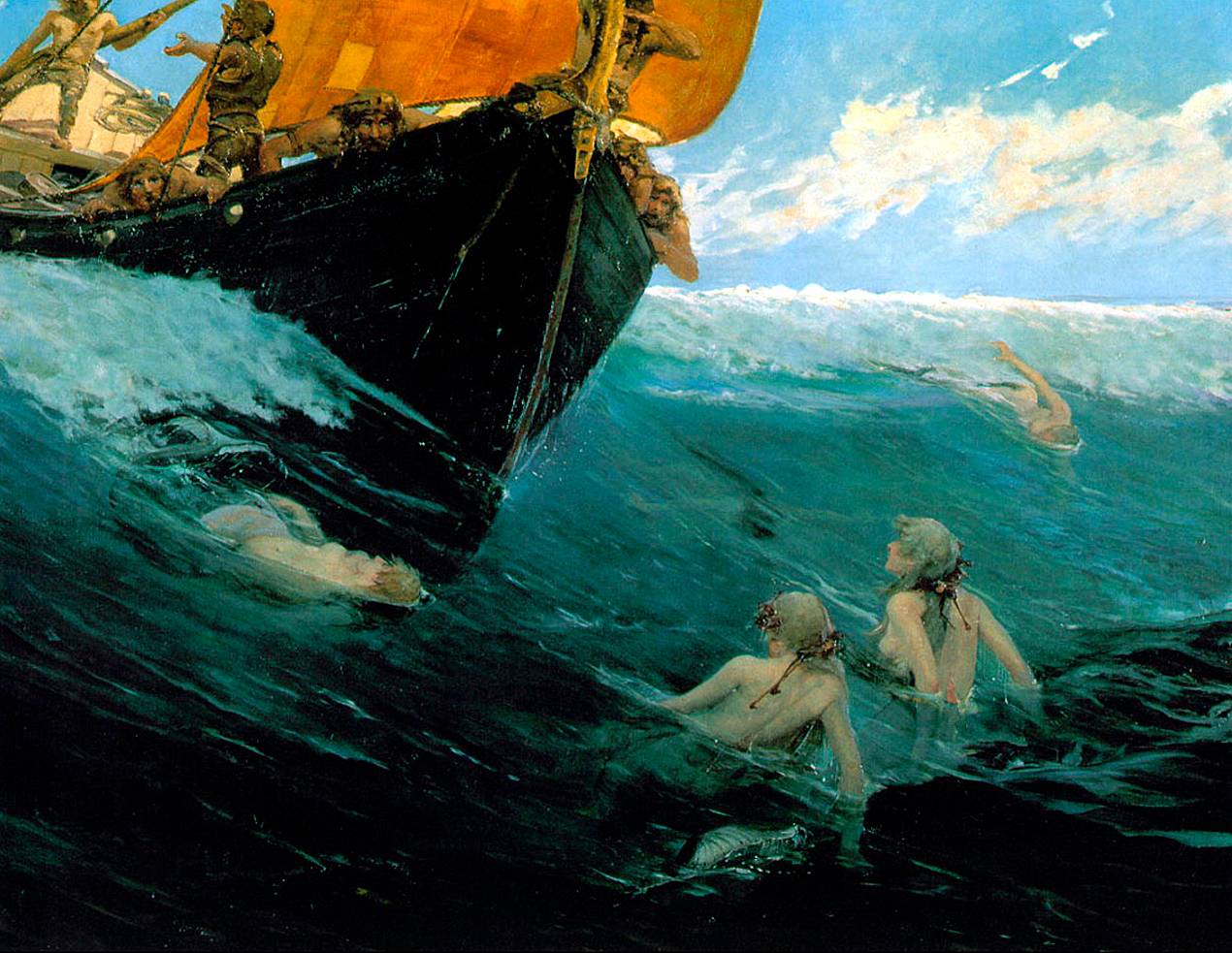 Эдвард Мэтью Хейл. Риф с русалками. 1894