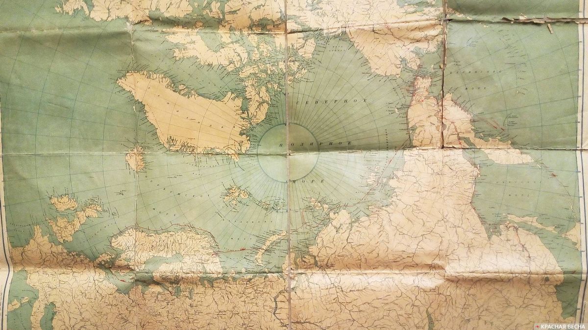 Карта Арктики. 1934 г
