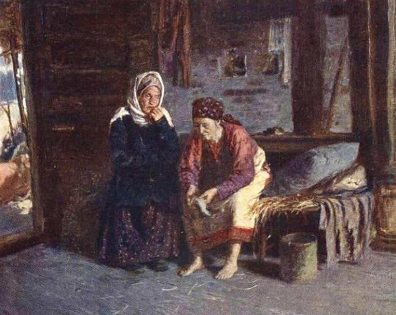 Абрам Архипов. Посещение больной. 1885