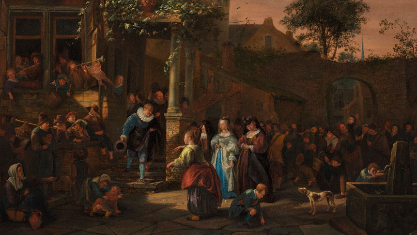 Ян Стен. Свадьба в деревне 1653 год
