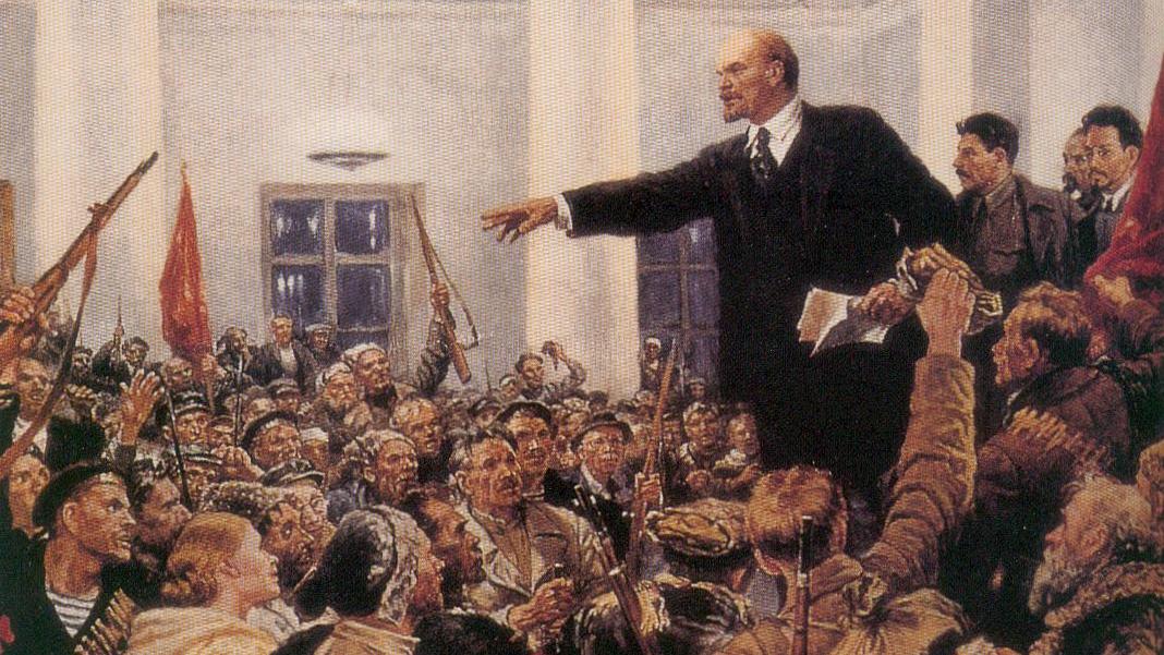 Владимир Серов. В. И. Ленин провозглашает Советскую власть (фрагмент). 1947