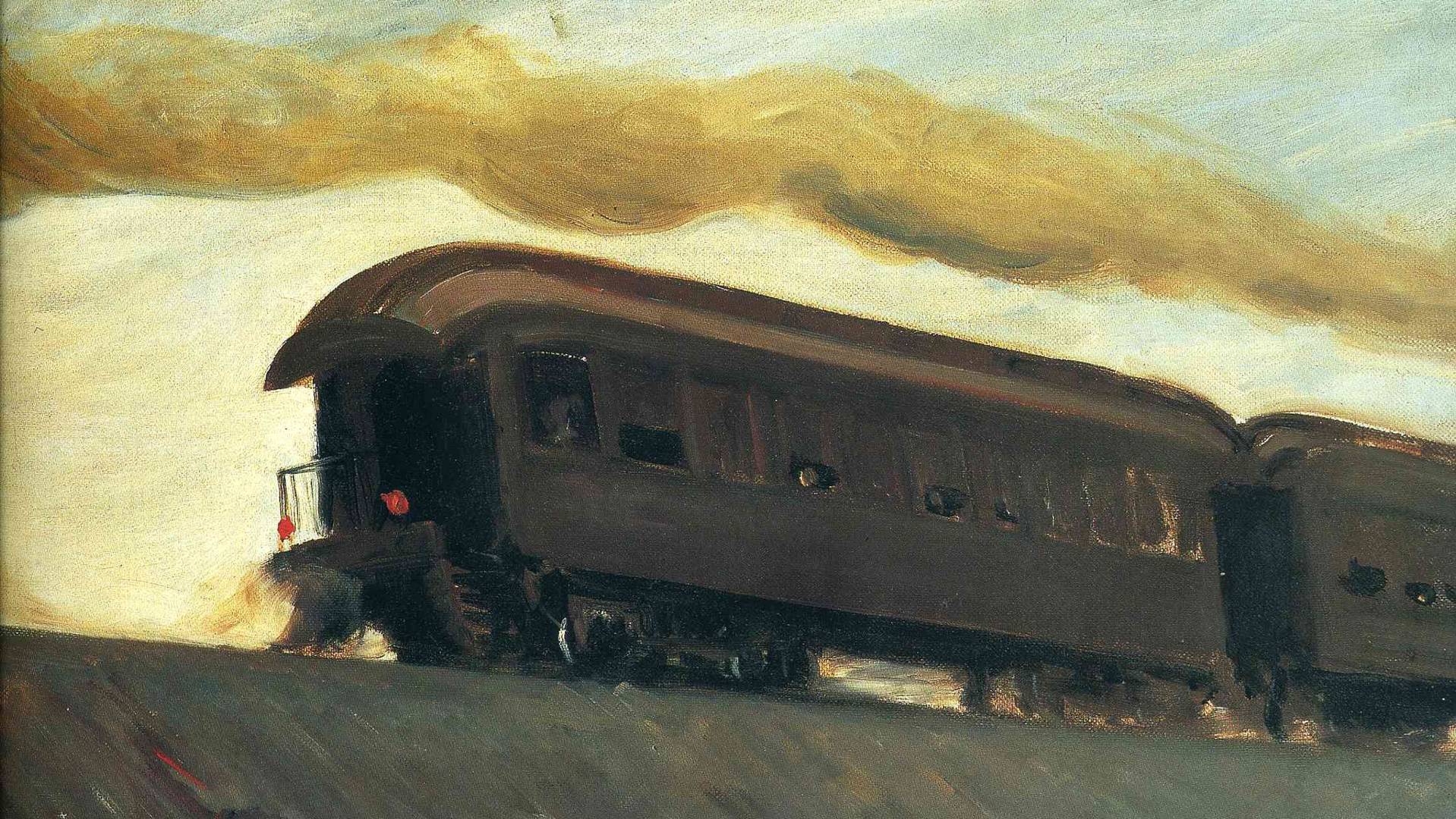 Эдвард Хоппер. Железнодорожный поезд (фрагмент). 1908